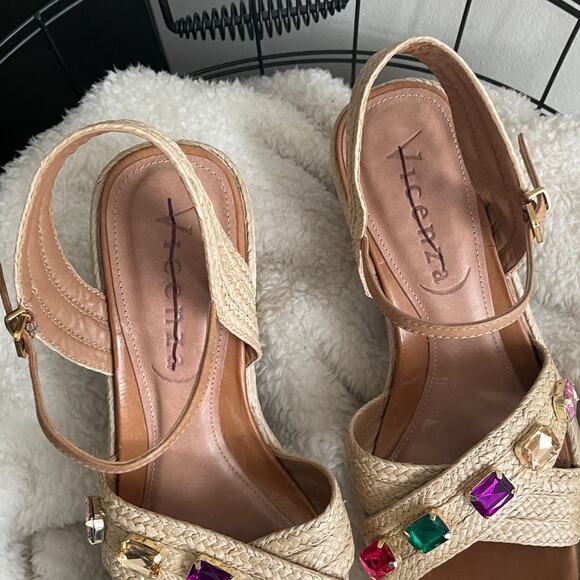 Anthropologie Vicenza Jeweled Summertime Heels - Picture 3 of 7